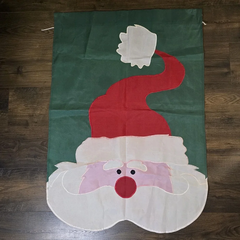Santa Claus Face‎ Christmas House Flag Banner 28x40 Nylon Garden